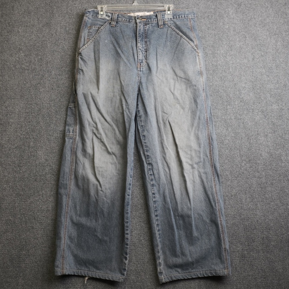 Arizona Jean Co Carpenter Jeans Mens 34x32 Blue Denim Relaxed Fit Baggy Y2K